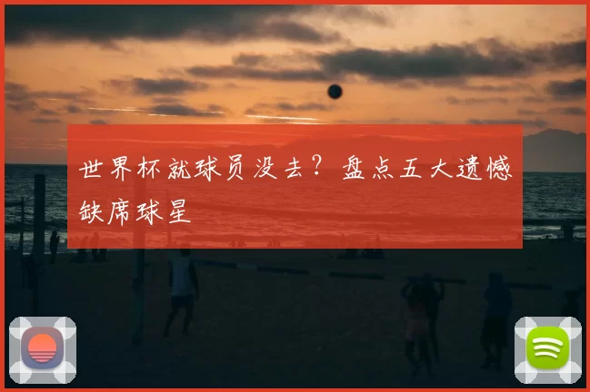 世界杯就球员没去?盘点五大遗憾缺席球星