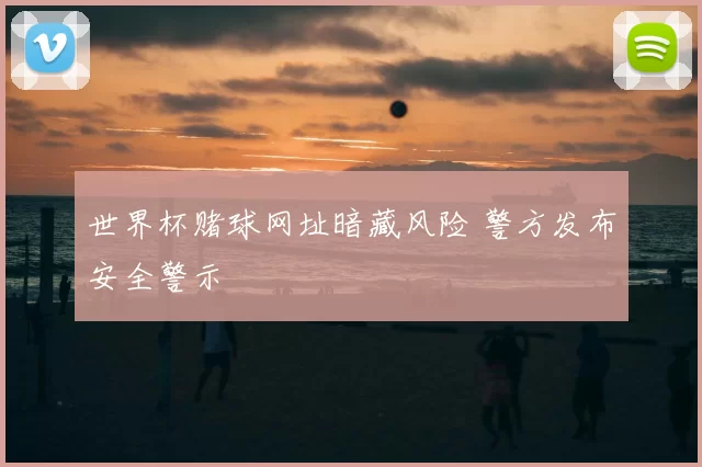 世界杯赌球网址暗藏风险 警方发布安全警示